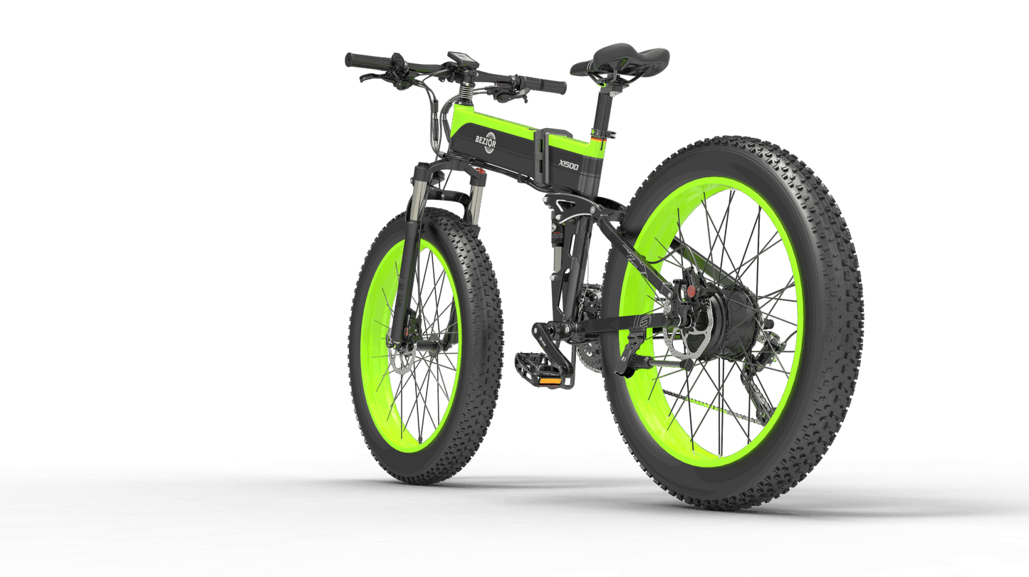 Full Suspension 1500W Motor 48V 26inch Wheel Foldable Electric Bike