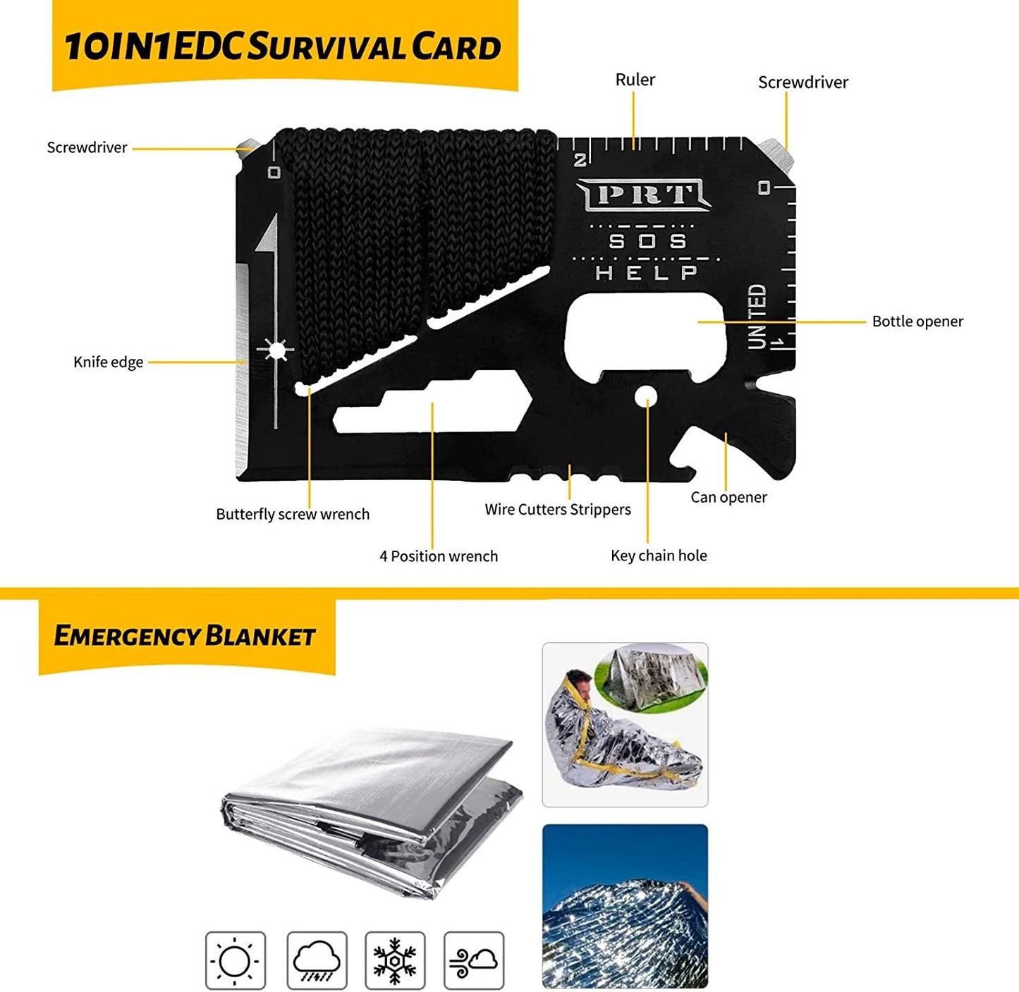 Emergency Survival Gear Kits 60 in 1