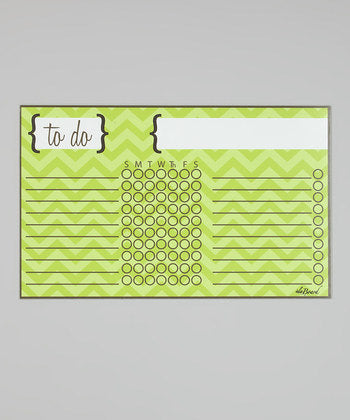 Chore Chart - Green Chevron Stripe Kids Organization.