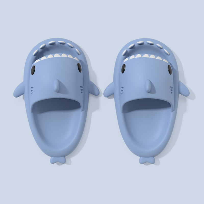 Summer Shark Slippers Indoor Outdoor Slippers Slides Thick Soled Anti-skid Solid Color Cool Funny Slippers Women Men Shoes New