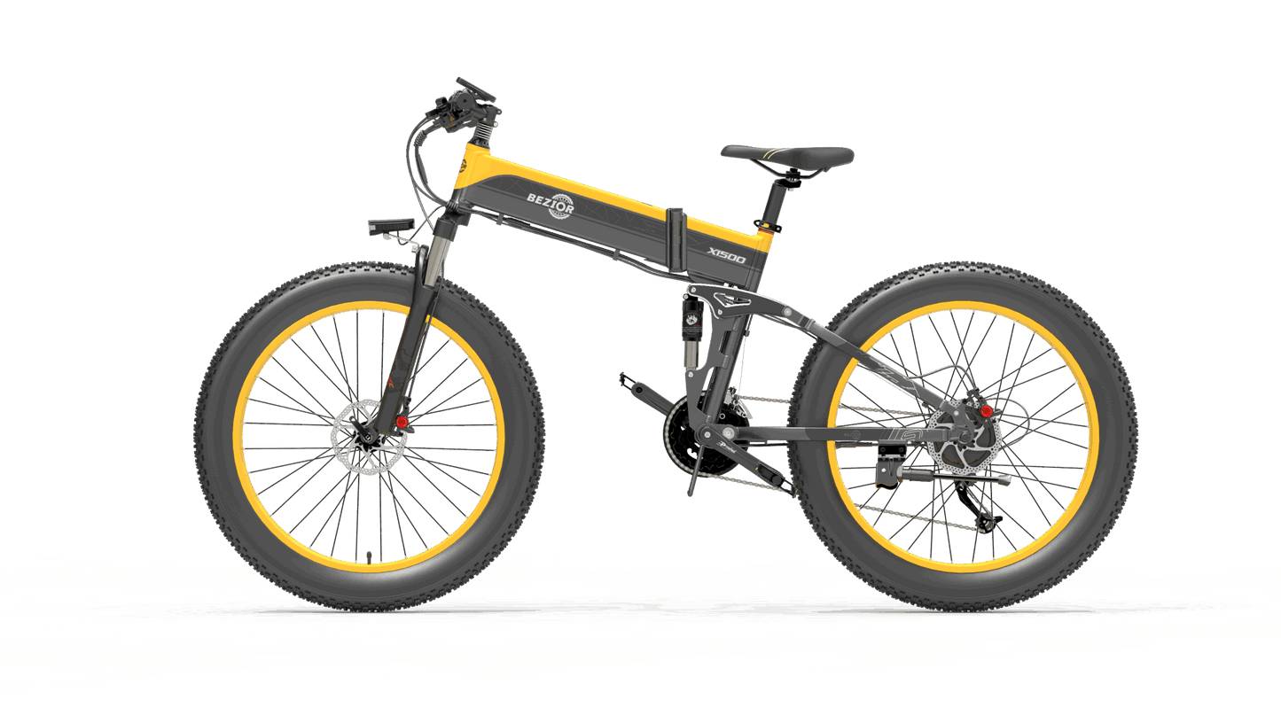 Full Suspension 1500W Motor 48V 26inch Wheel Foldable Electric Bike