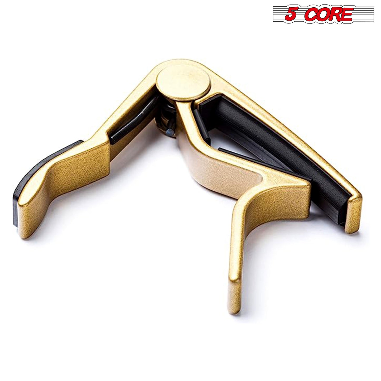 5 Core Guitar Capo Gold| Premium Aluminum Capo for Guitars, Ukulele, Banjo, Mandolin, Bass| Superior Build Quality| Professional Musical Instrument- CAPO GLD