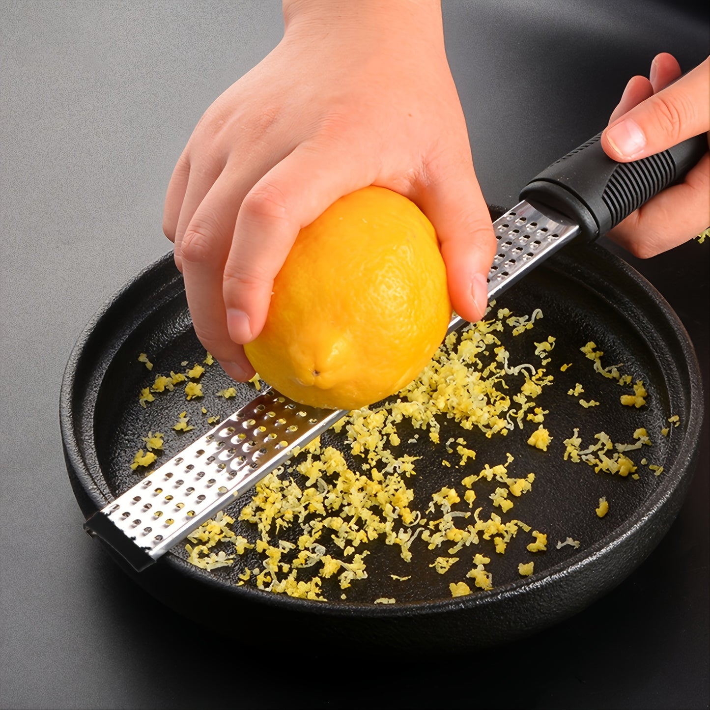 1pc Stainless Steel Lemon Zester & Cheese Grater