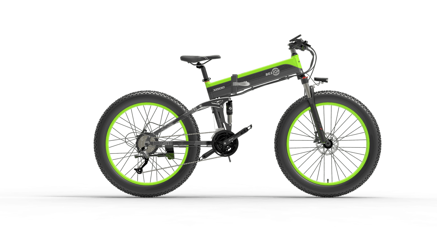 Full Suspension 1500W Motor 48V 26inch Wheel Foldable Electric Bike