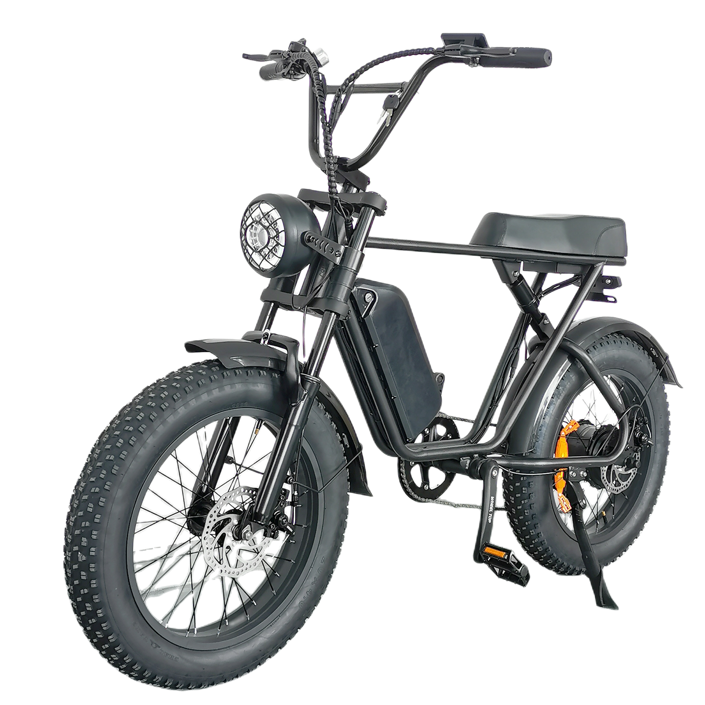 Electric Bike for Adults Ebike 1500W/48V/18Ah Tank 20" Fat Tire Electric Bicycles Up to 30MPH & 68 Miles with Retro Motorcycle Design Removable Battery