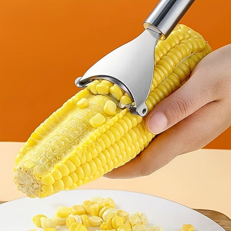 1pc Stainless Steel Corn Planer; Corn Peeler; Cob Remover Tool