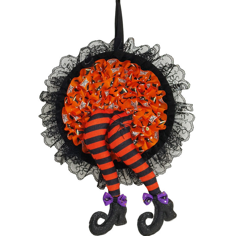 Halloween Wreaths Halloween Decorations Witch skirts and Legs Wreath