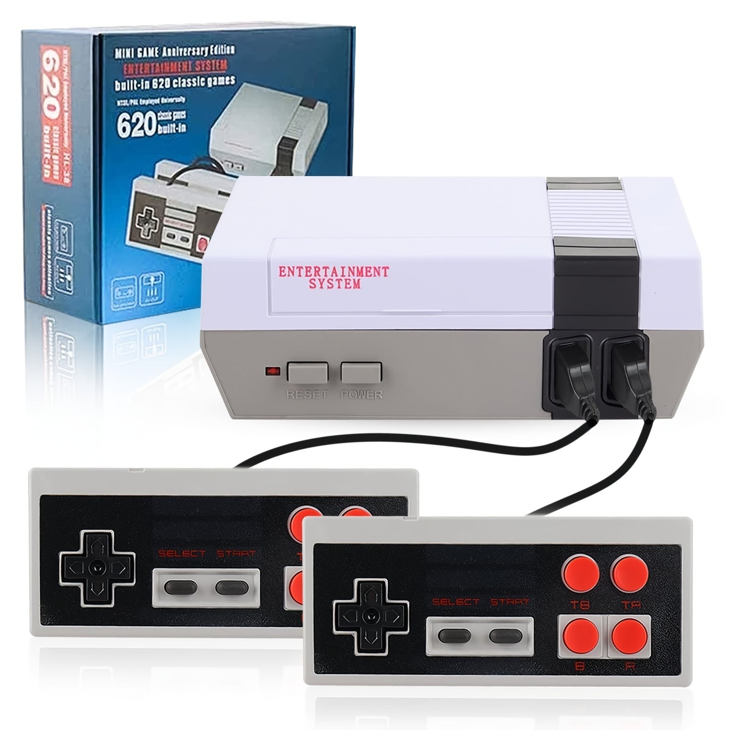 Video Game Consoles; NES Retro 8 Bit Console Support Double Player; TV Output; Hot Gift For Kids; 620 games