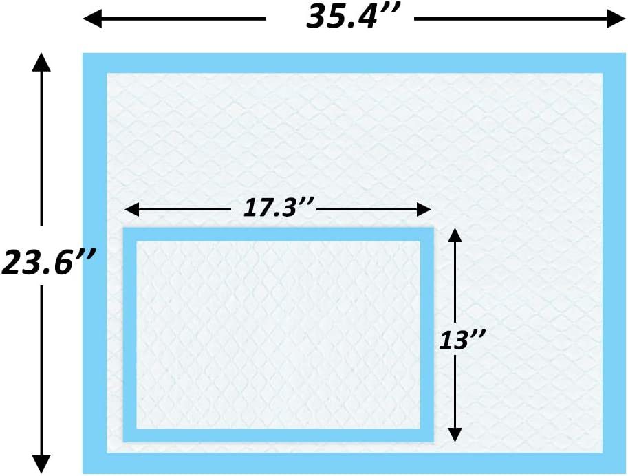 ScratchMe Super-Absorbent Waterproof Dog and Puppy Pet Training Pad; Housebreaking Pet Pad; 20-Count Large-Size; 23.6''X35.4''; Blue; Large 20pcs