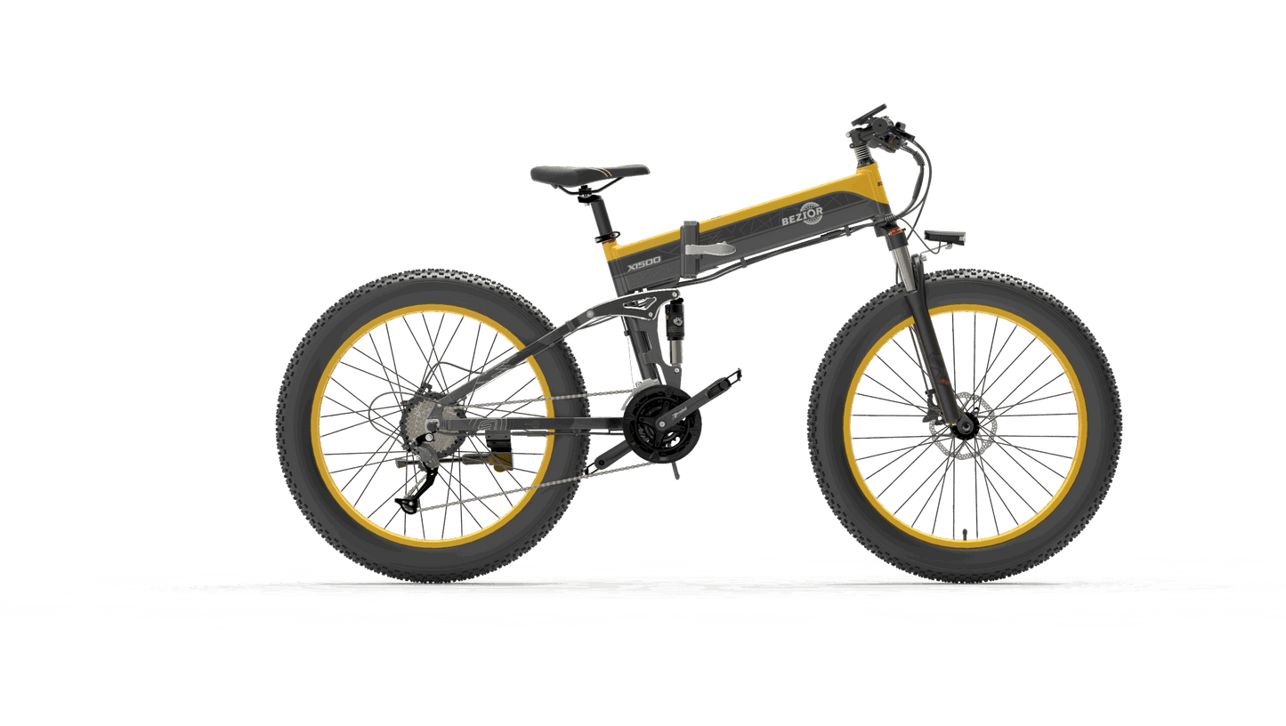 Full Suspension 1500W Motor 48V 26inch Wheel Foldable Electric Bike