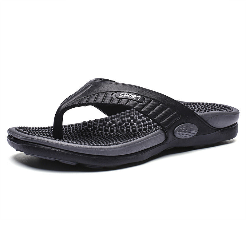 Men's flip-flops; breathable beach shoes; massage soles; men's sandals