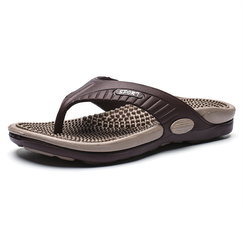 Men's flip-flops; breathable beach shoes; massage soles; men's sandals