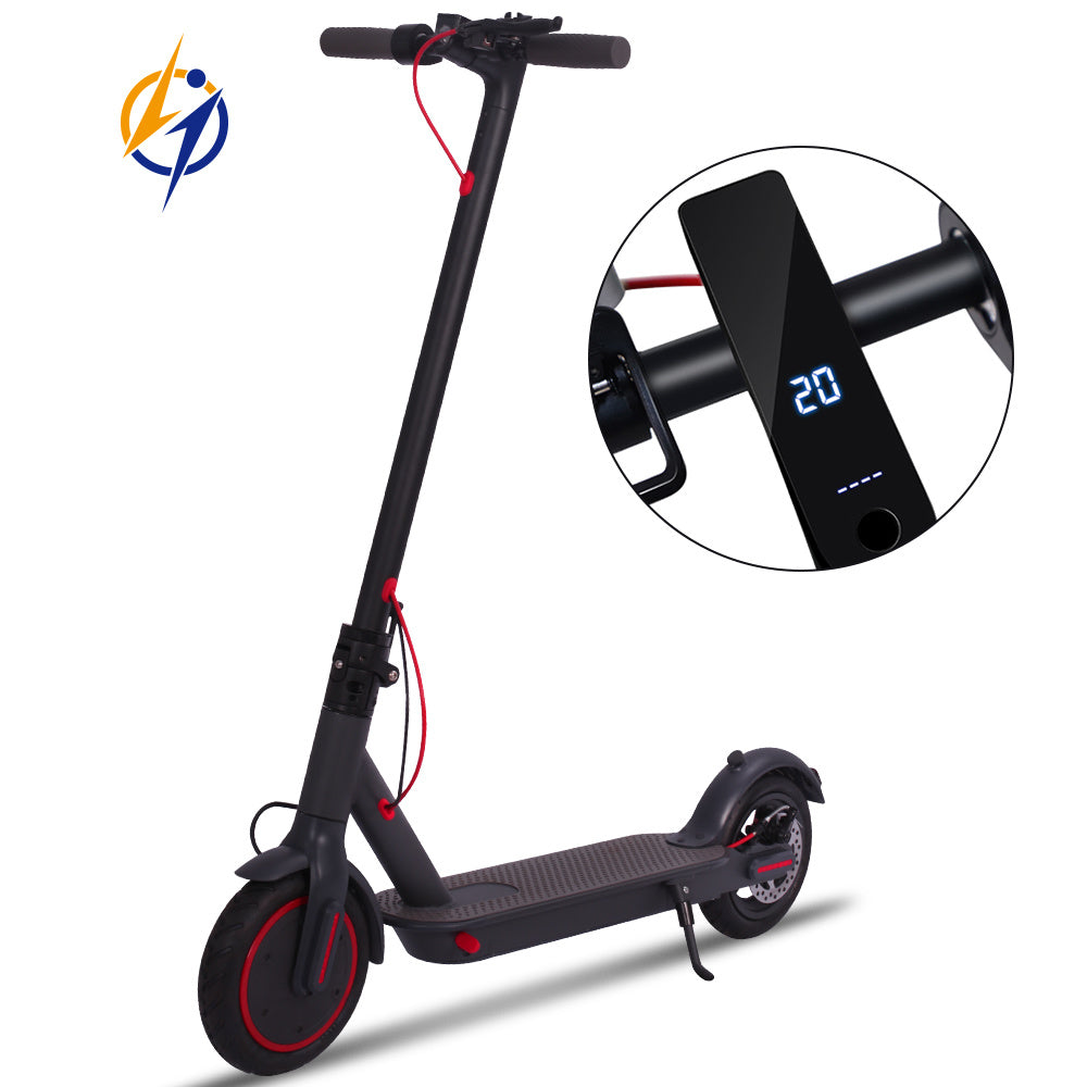 PRO Electric Scooter, 8.5"Tires, Up to 17/22 Miles Range, 350W Motor & 19 MPH Portable Folding Commuting Electric Scooter Adults