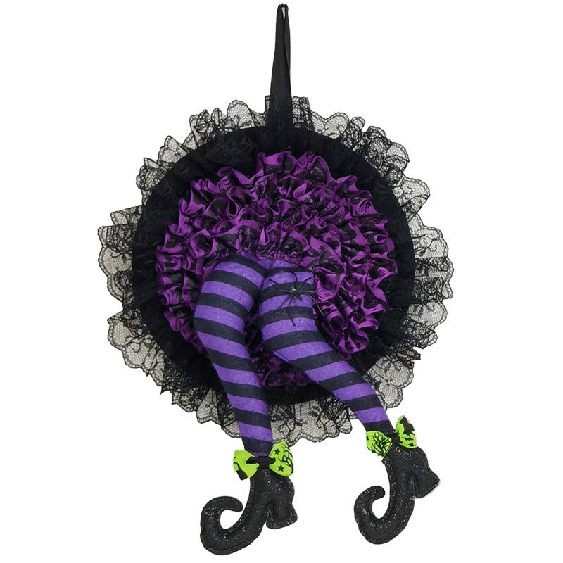 Halloween Wreaths Halloween Decorations Witch skirts and Legs Wreath