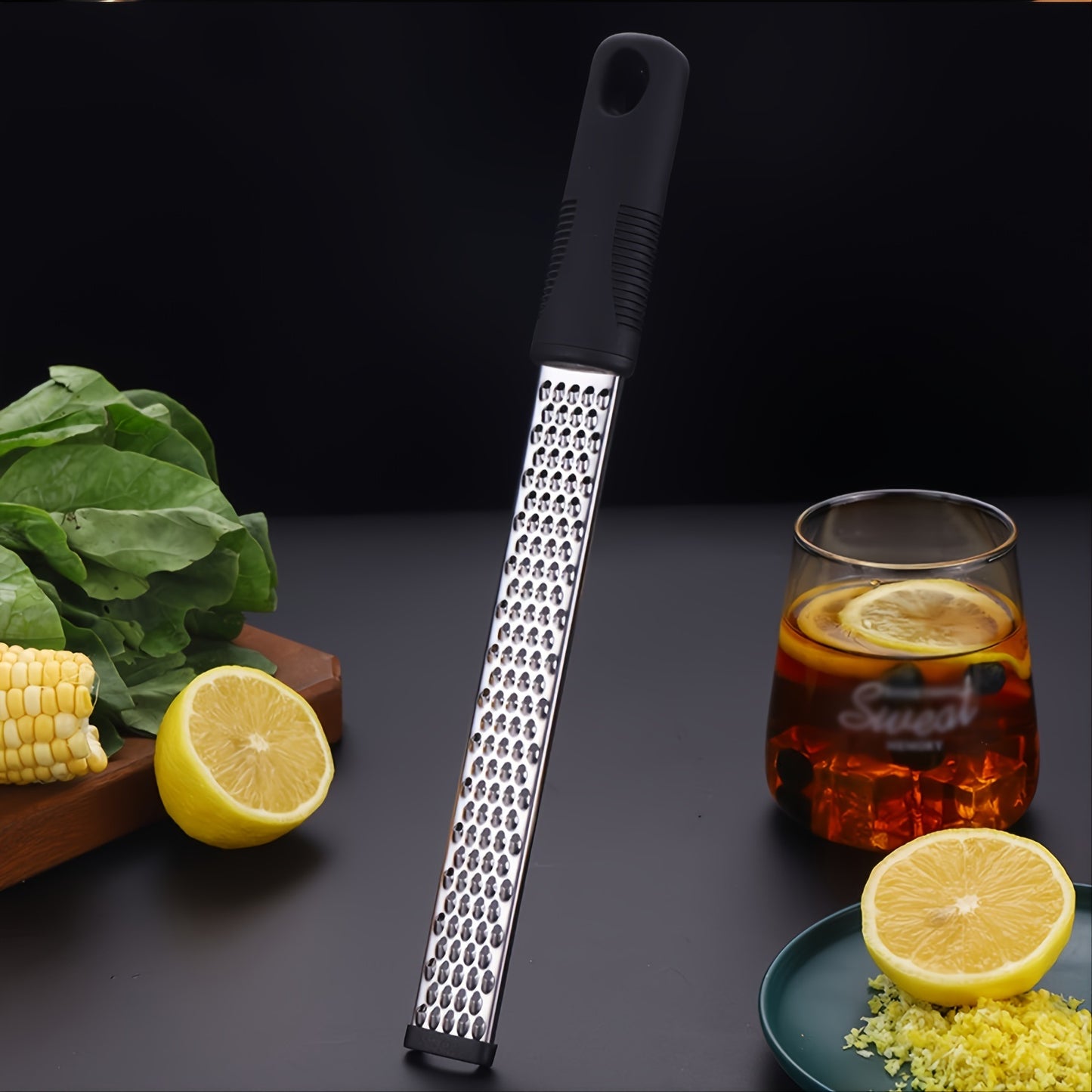 1pc Stainless Steel Lemon Zester & Cheese Grater