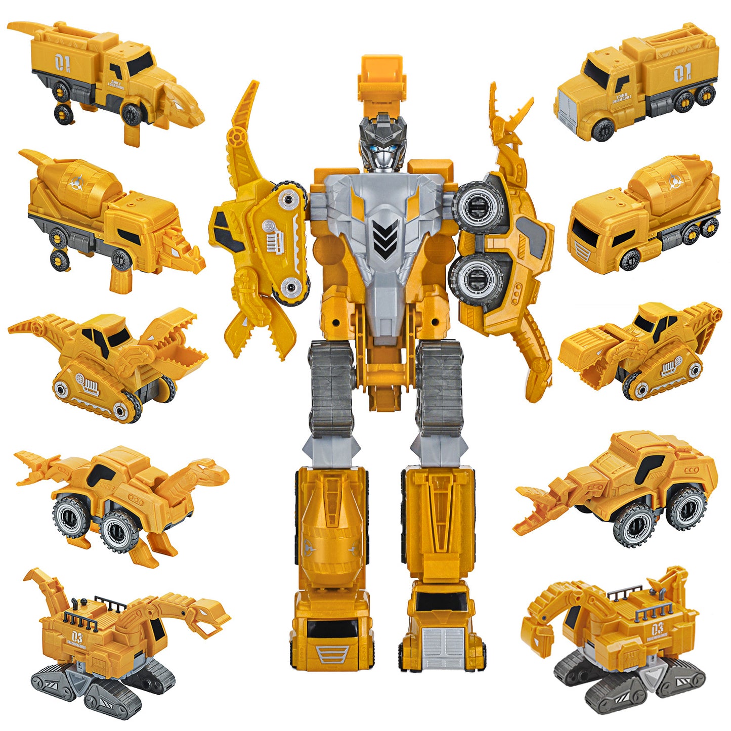 5 in 1 Dinosaur Transforming Robot Toys Set