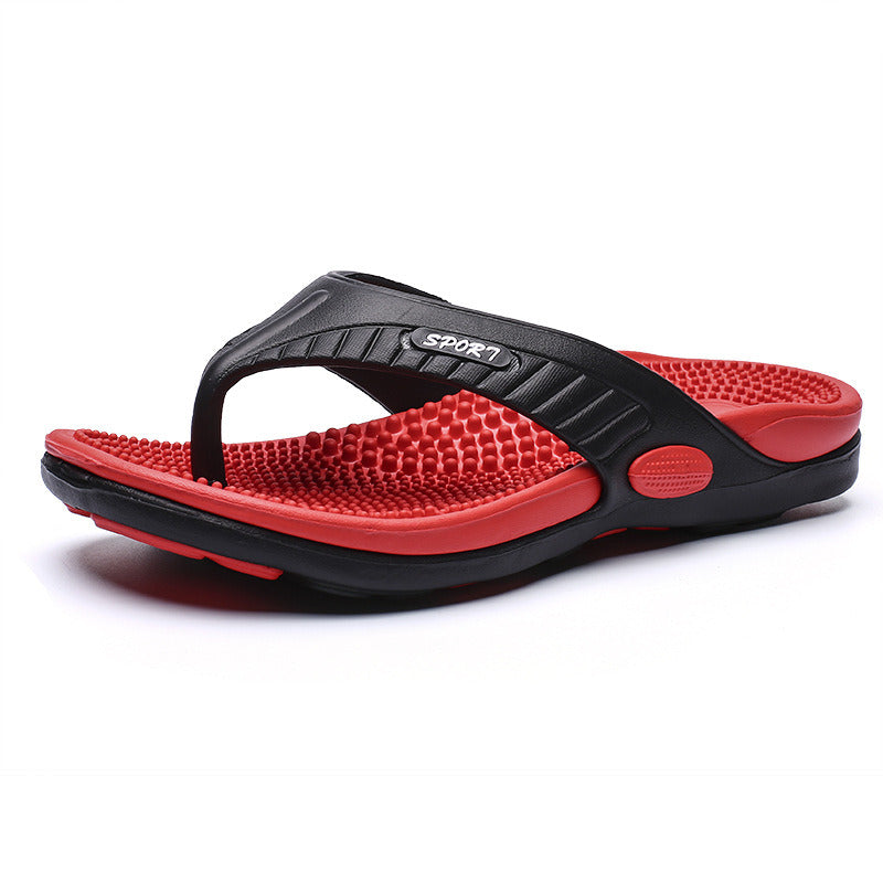 Men's flip-flops; breathable beach shoes; massage soles; men's sandals