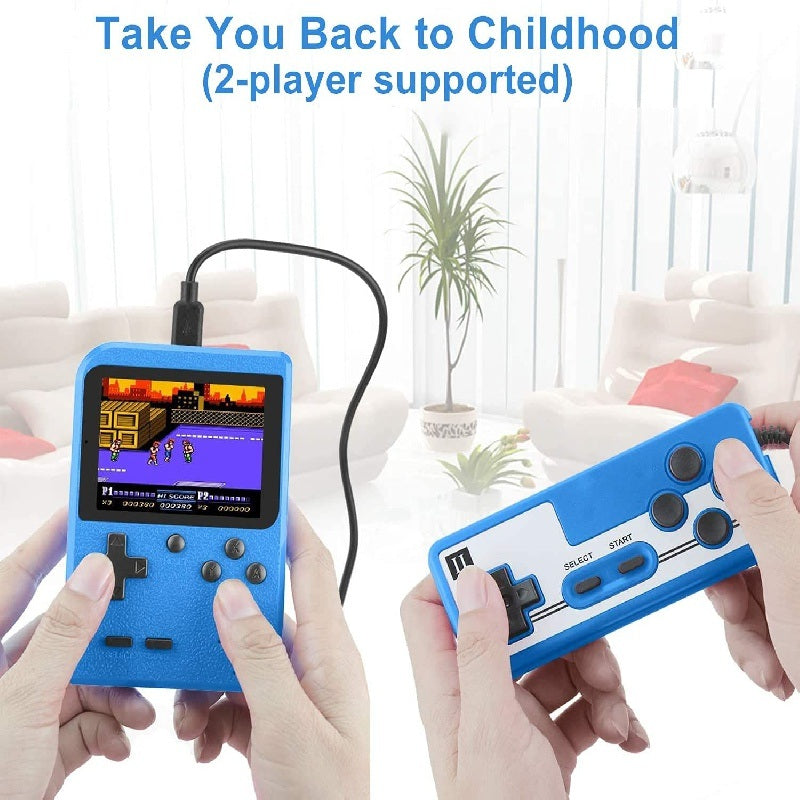 Retro Handheld Game Console; Portable Video Game Console For Children With 400 Classical FC Games 3.0-Inch Screen 1020mAh Rechargeable Battery Support For TV Connection And Two Players