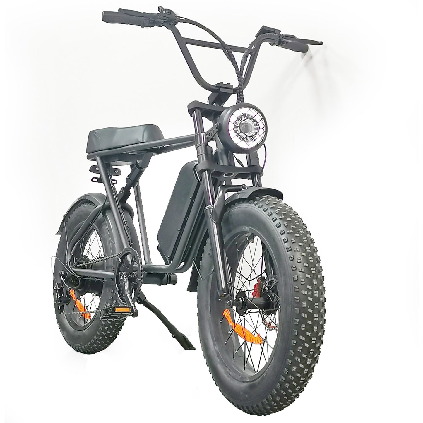 Electric Bike for Adults Ebike 1500W/48V/18Ah Tank 20" Fat Tire Electric Bicycles Up to 30MPH & 68 Miles with Retro Motorcycle Design Removable Battery